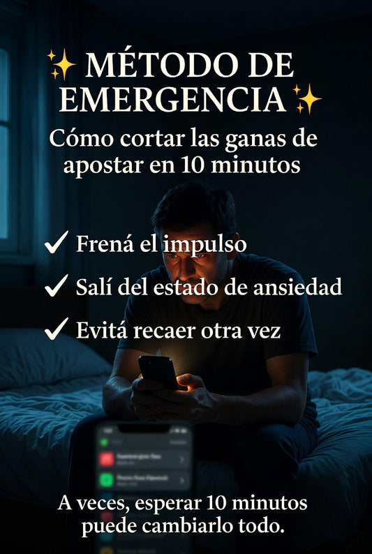 ⚠️ Método de Emergencia: Cortá las ganas de apostar en 10 minutos